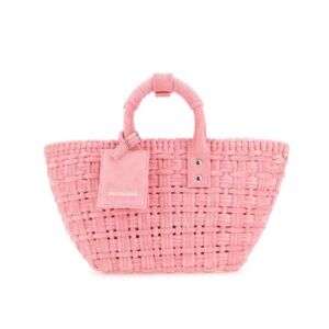 Balenciaga XS Bistro Basket Tote Bag Pink